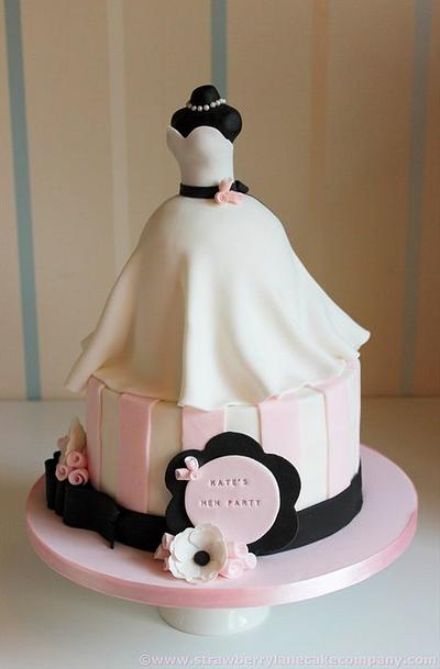 Wedding Dress Bridal Shower Cake - Cake by Strawberry Lane Cake Company