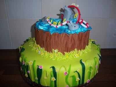 The girl love,s Dolphins - Cake by Ria123