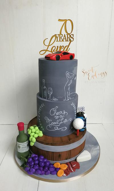 Cheers to a Good Life - Cake by Lulu Goh