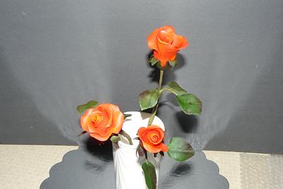 3 long stem rose's ,  - Cake by gail