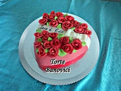roses heart cake - Cake by Torte Amela