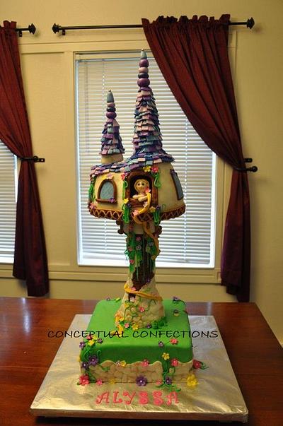 Tangled Tower - Cake by Jessica