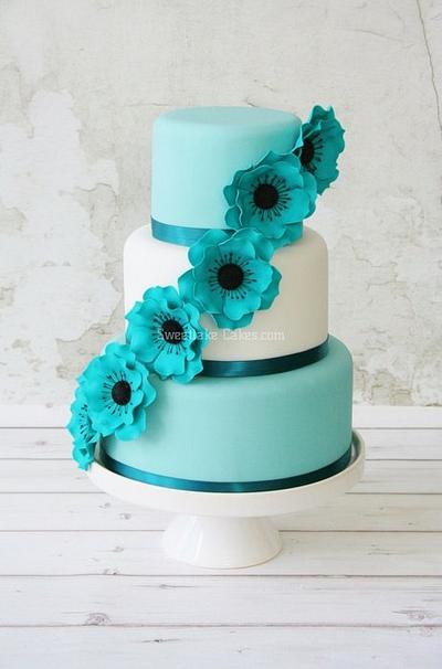 Sea green wedding cake - Cake by Tamara