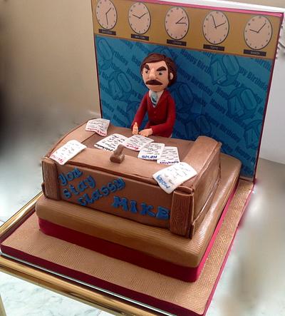 Anchorman 40th Birthday cake for a real 'Anchorman' - Cake by Yvonne Beesley