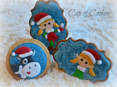 12 Days of Christmas Collaboration- 8 Milking Maids - Cake by Cup of Cookies