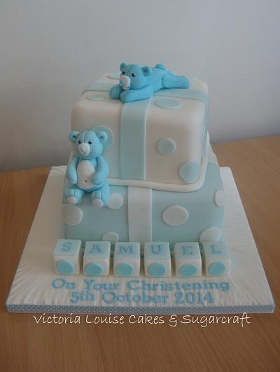 Boys Christening Cake  - Cake by VictoriaLouiseCakes