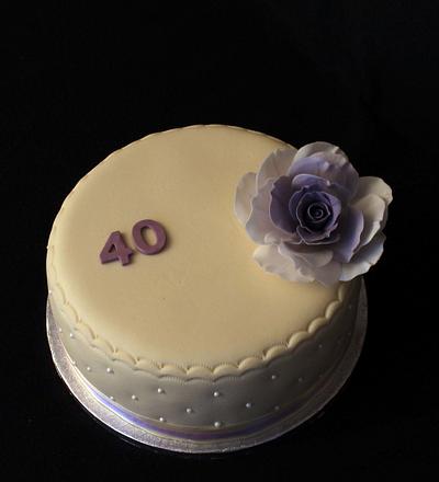 Purple rose - Cake by Anka