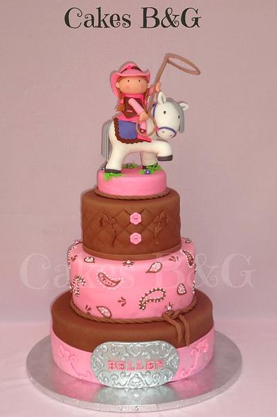 Cowgirl Birthday cake - Cake by Laura Barajas 
