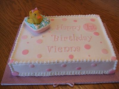 Rubber Ducky 1st Birthday cake - Cake by erin12345