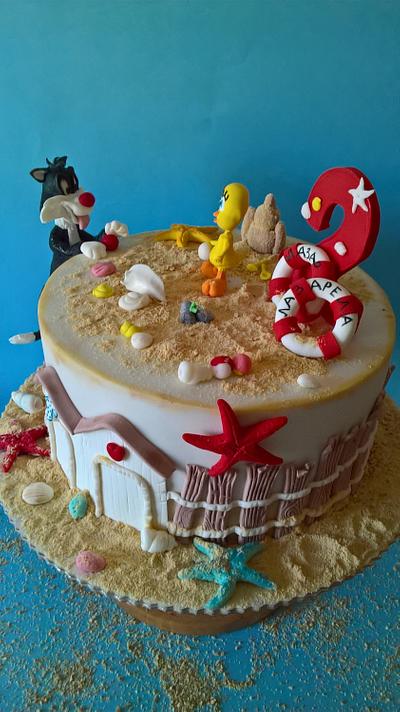 Sylvester and tweety - Cake by Fondantfantasy