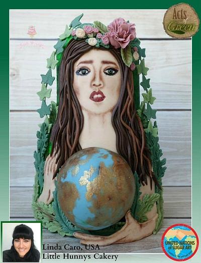UNSA ACTS OF GREEN COLLABORATION- Mother Earth protecting her baby - Cake by LittleHunnysCakery