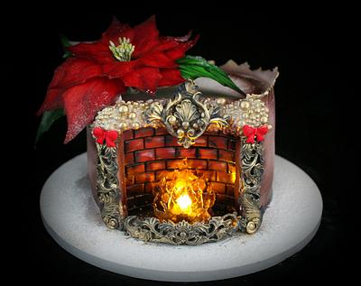 Торт рождественский камин.  - Cake by Екатерина Андриянова 