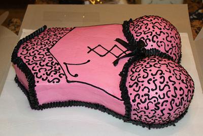 Corset Cake for lingerie party - Cake by Covered In Sugar