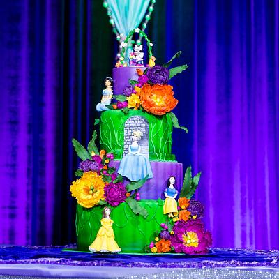 Disney Princesses Secret Garden Party with Minnie - Cake by Sinfully Sweet Co.