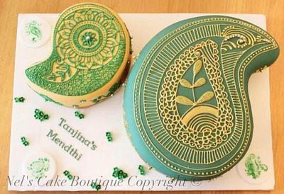 Indian Henna Paisley Cake - Cake by nelscakeboutique