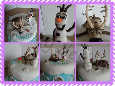 frozen with Sven and olaf - Cake by icedby
