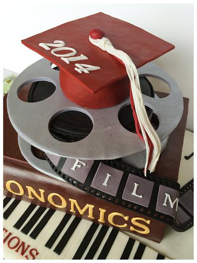 Triple Major: Film, Economics and Music - Cake by Jenny Kennedy Jenny's Haute Cakes