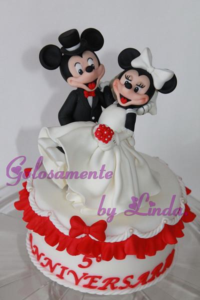 Mickey Mouse and Minnie - Cake by golosamente by linda