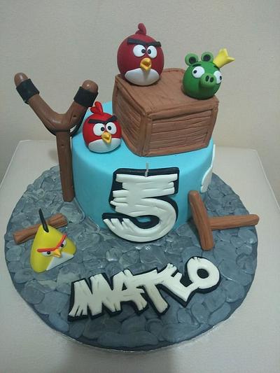 Tarta Angry Birds - Cake by Bikos de azúcar
