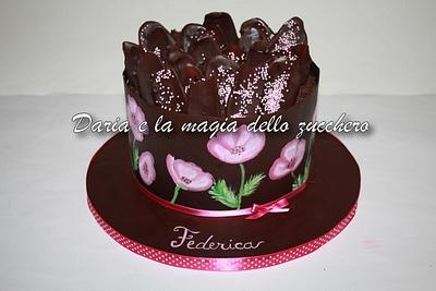handpainted chocolate collar cake - Cake by Daria Albanese