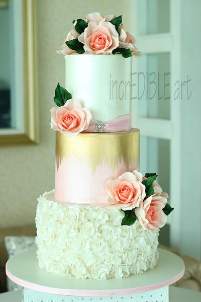 "Dew Drops"- Wedding Cake - Cake by Rumana Jaseel