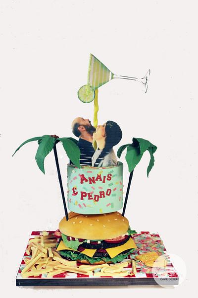 Burger & Margarita cake ! - Cake by Tata Paulette