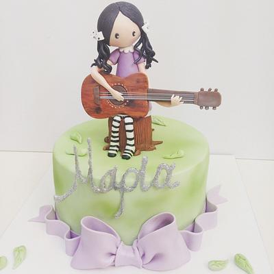 Gorjuss guitar girl - Cake by Sketiglyka