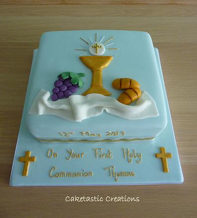 1st Holy Communion Cake  - Cake by Caketastic Creations