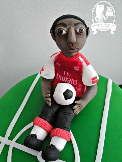 Arsenal Footbal Fan - Cake by Sensational Sugar Art by Sarah Lou