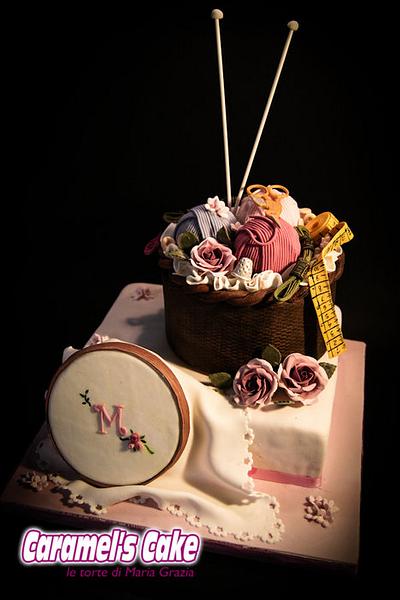 Embroidery cake - Cake by Caramel's Cake di Maria Grazia Tomaselli