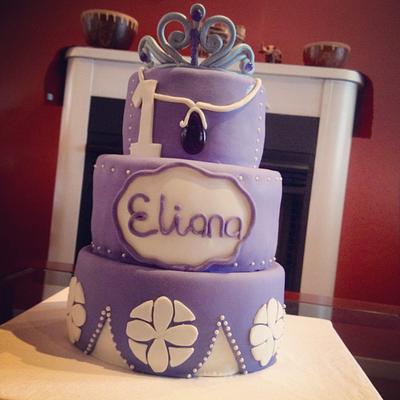 Sofia the first  - Cake by The Sweet Duchess 
