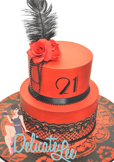 21ST BURLESQUE INSPIRED BIRTHDAY - Cake by Delicate-Lee