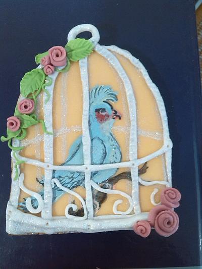 blue bird cookie - Cake by Catalina Anghel azúcar'arte