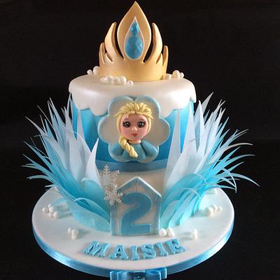 Frozen themed cake for my little Grandaughters 2nd Birthday! - Cake by marynash13
