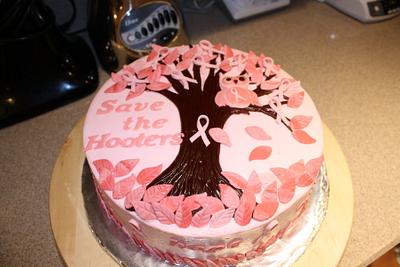 Save the Hooters Breast Cancer Awareness Cake - Cake by Michelle