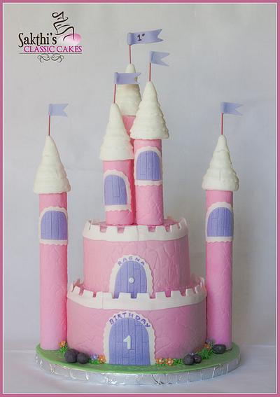 Pink Castle cake - Cake by Classic Cakes by Sakthi