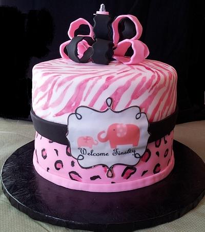 Pink Safari Cake - Cake by Wicked Sinsations