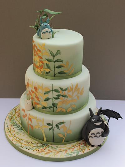 Totoro wedding cake - Cake by RockCakes