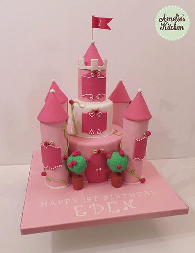 Princess castle 1st birthday cake - Cake by Helen Ward