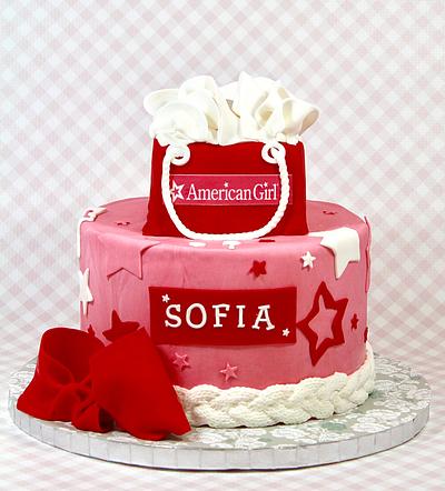 American girl themed cake - Cake by soods