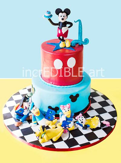 Mickey and Friends-1st Birthday - Cake by Rumana Jaseel
