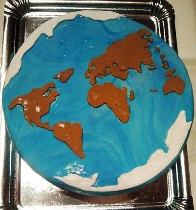 Tarta mapa mundi - Tart world map  - Cake by Machus sweetmeats