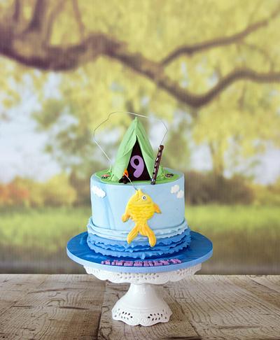 Let's go camping and fishing - Cake by Anchored in Cake