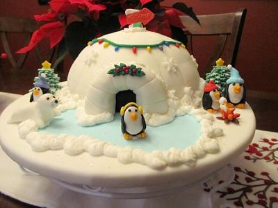Penguin Christmas - Cake by Ellie1985