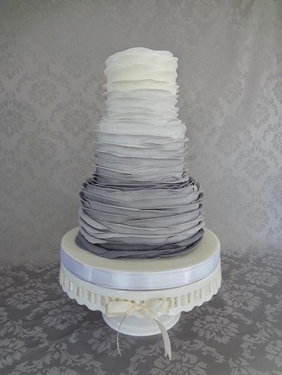 Ombre Wedding Cake - Cake by Custom Cakes by Ann Marie