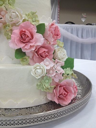 Garden Party Wedding Cake - Cake by SarahBeth3