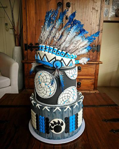 First Nation Cake/Native Indian Cake - Cake by Lisa-Jane Fudge
