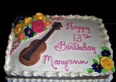 A Ukulele Birthday - Cake by BettyA