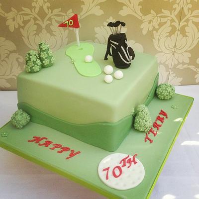 Golf themed birthday cake - Cake by funkyfabcakes