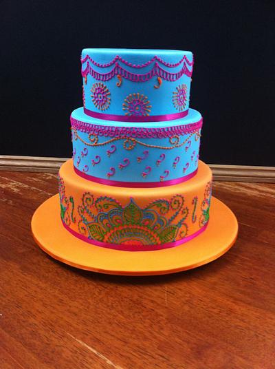 Bollywood theme wedding cake  - Cake by CakesAnnietime